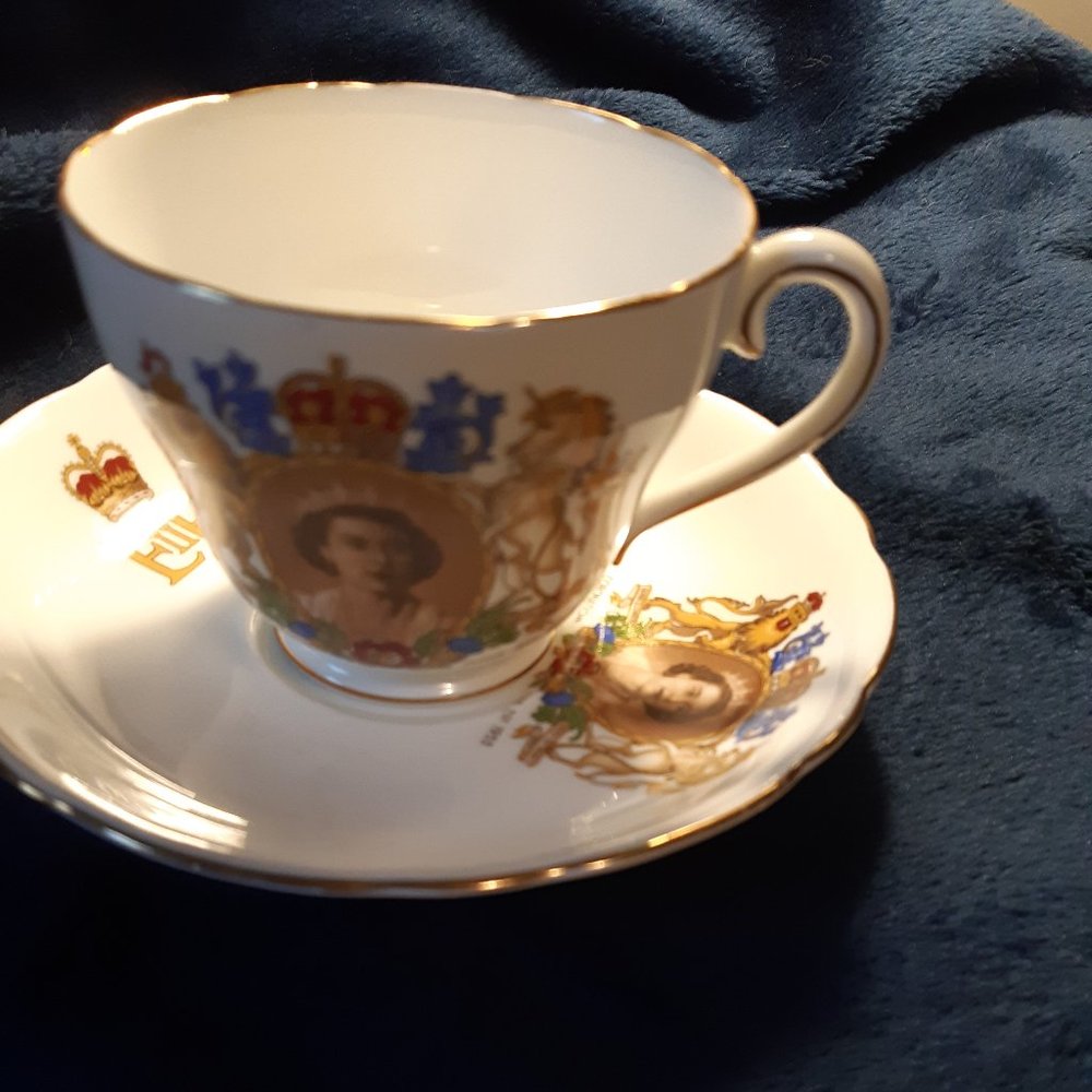 Vintage Queen Elizabeth Coronation Cup and Saucer